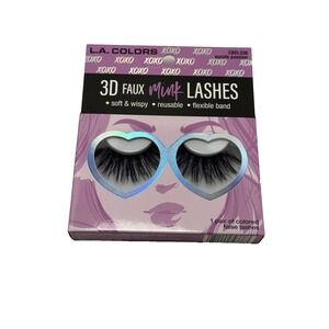 LA COLORS 3D Faux Mink Lashes Purple Passion CBEL338 Purple False Eyelashes